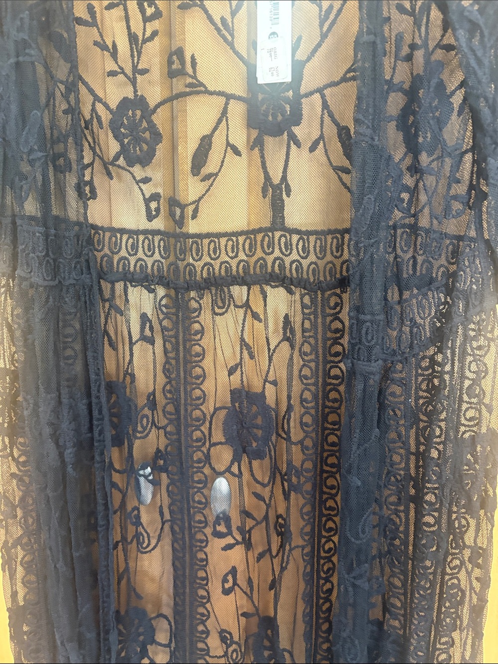 Embroidered Mesh Duster - Picture 6 of 9